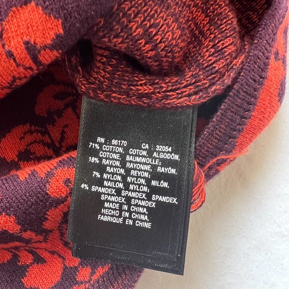 Anthropologie Moth Knit Jacquard Damask Pencil Holiday Christmas Skirt - Picture 4 of 4